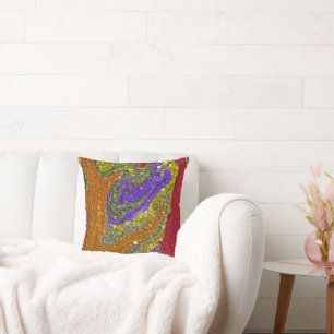 Colourful Fall Bouquet Box Design Throw Pillow