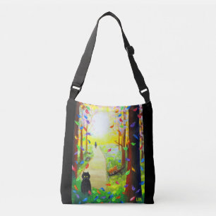 Colourful Fall Cats Crossbody Bag