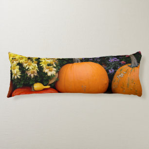 Colourful fall decorative pumpkin display body pillow
