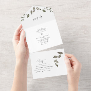 Colourful Fall Foliage Saying I Do Wedding All In One Invitation