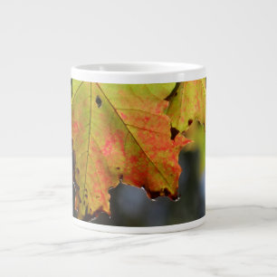 Colourful fall leaves large coffee mug
