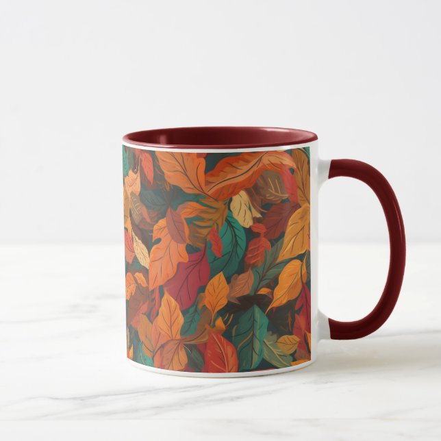 Colourful Fall Leaves  Mug (Right)