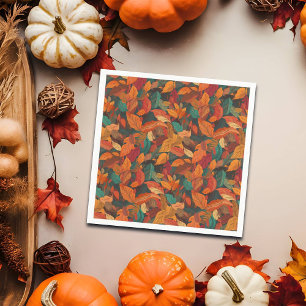 Colourful Fall Leaves  Napkin