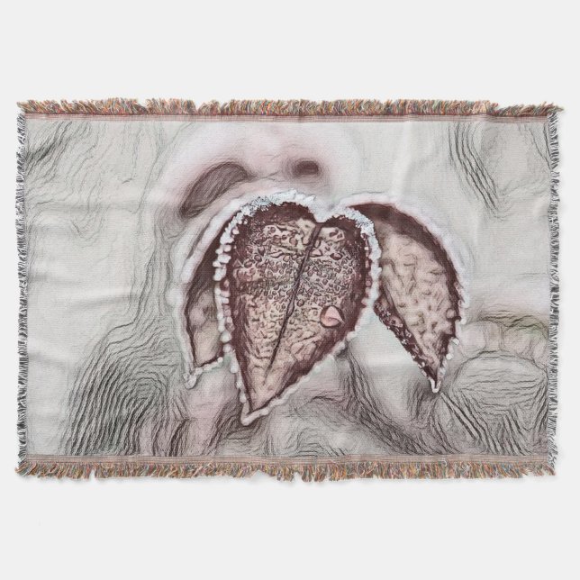 Colourful Fall leaves with fall colours drawing  Throw Blanket (Front)