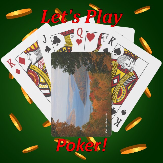 Colourful Fall Scenic View Overlooking Kinzua Lake Playing Cards (Creator Uploaded)