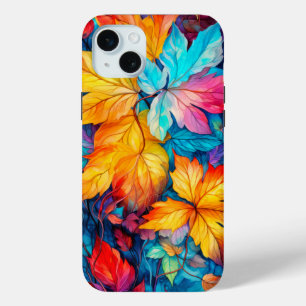 Colourful Fallen Autumn Leaves iPhone 15 Mini Case