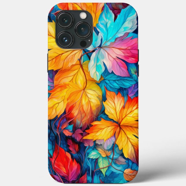 Colourful Fallen Autumn Leaves Case-Mate iPhone Case (Back)