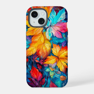 Colourful Fallen Autumn Leaves iPhone 15 Case