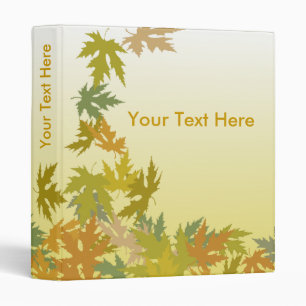 Colourful Falling Autumn Leaves Binder