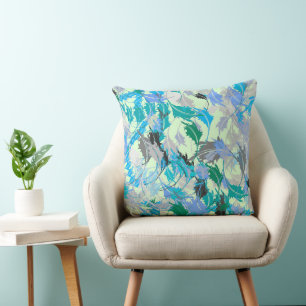 Colourful Falling Leaves 2 Throw Pillow