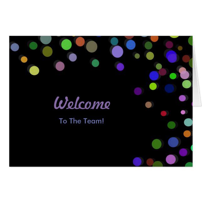 Colourful Falling Sparkles Polka Dots Welcome (Front Horizontal)