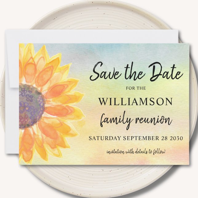 Colourful Family Reunion Save The Date Card (Creator Uploaded)