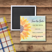 Colourful Family Reunion Sunflower Save The Date