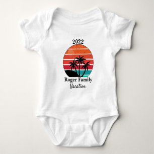Colourful Family Reunion Vacation  T-Shirt Baby Bodysuit