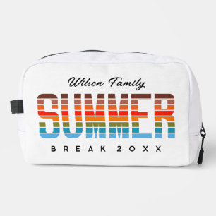 Colourful Family Summer Sunset Beach Gathering Dopp Kit