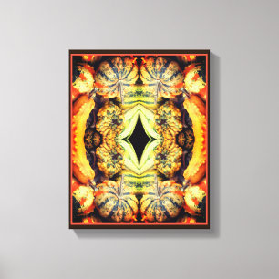 Colourful Fancy Gourds Close Up Abstract Canvas Print