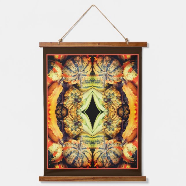 Colourful Fancy Gourds Close Up Abstract Hanging Tapestry (Front)