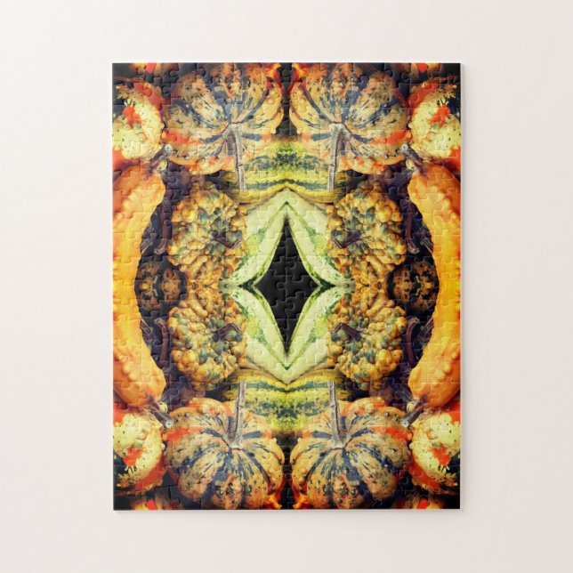 Colourful Fancy Gourds Close Up Abstract Jigsaw Puzzle (Vertical)