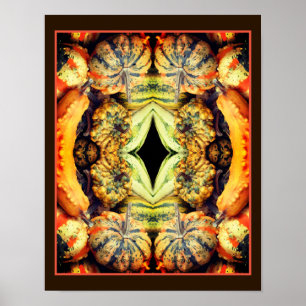 Colourful Fancy Gourds Close Up Abstract Poster