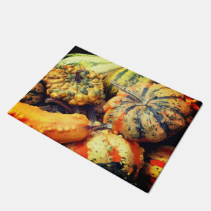 Colourful Fancy Gourds Close Up Doormat
