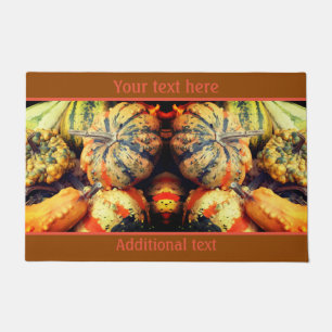 Colourful Fancy Gourds Close Up Personalized  Doormat
