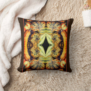 Colourful Fancy Gourds Country Abstract Throw Pillow