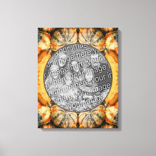 Colourful Fancy Gourds Create Your Own Photo Canvas Print (Front)