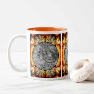 Colourful Fancy Gourds Frame Create Your Own Photo Two-Tone Coffee Mug