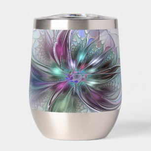 Colourful Fantasy Abstract Modern Fractal Flower