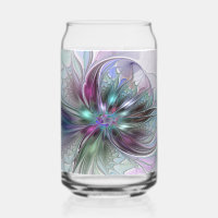 Colourful Fantasy Abstract Modern Fractal Flower