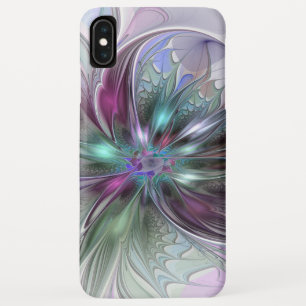 Colourful Fantasy Abstract Modern Fractal Flower iPhone XS Max Case