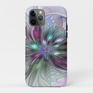 Colourful Fantasy Abstract Modern Fractal Flower iPhone 11 Pro Case