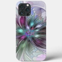 Colourful Fantasy Abstract Modern Fractal Flower