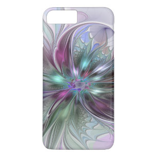 Colourful Fantasy Abstract Modern Fractal Flower Case-Mate iPhone Case