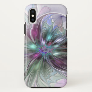 Colourful Fantasy Abstract Modern Fractal Flower Case-Mate iPhone Case