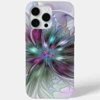 Colourful Fantasy Abstract Modern Fractal Flower