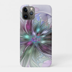 Colourful Fantasy Abstract Modern Fractal Flower iPhone 11 Pro Case