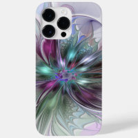Colourful Fantasy Abstract Modern Fractal Flower