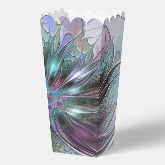 Colourful Fantasy Abstract Modern Fractal Flower Favor Box (Front)