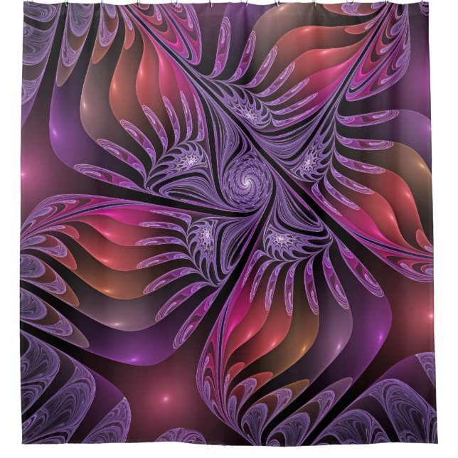 Colourful Fantasy Abstract Trippy Purple Fractal (Front)