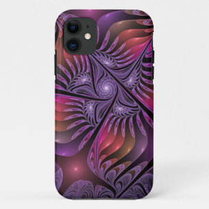 Colourful Fantasy Abstract Trippy Purple Fractal iPhone 11 Case