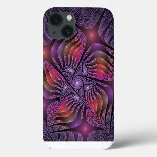 Colourful Fantasy Abstract Trippy Purple Fractal iPhone 13 Case