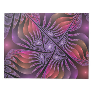 Colourful Fantasy Abstract Trippy Purple Fractal Notepad
