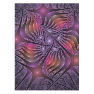 Colourful Fantasy Abstract Trippy Purple Fractal Tablecloth
