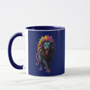 Colourful Fantasy Art a Lion Mug