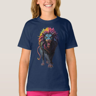 Colourful Fantasy Art a Lion T-Shirt