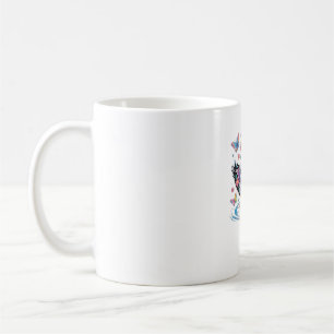 Colourful Fantasy Duck with Flowers and Butterflie Coffee Mug