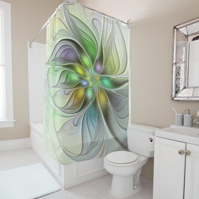 Colourful Fantasy Flower Modern Abstract Fractal (In Situ)