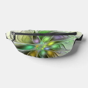 Colourful Fantasy Flower Modern Abstract Fractal Fanny Pack