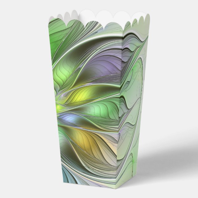 Colourful Fantasy Flower Modern Abstract Fractal Favor Box (Front)